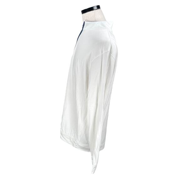 Johnnie-O Sully 1/4 Zip Pullover Mens XL White Stretch Long Sleeve Performance - Picture 3 of 11